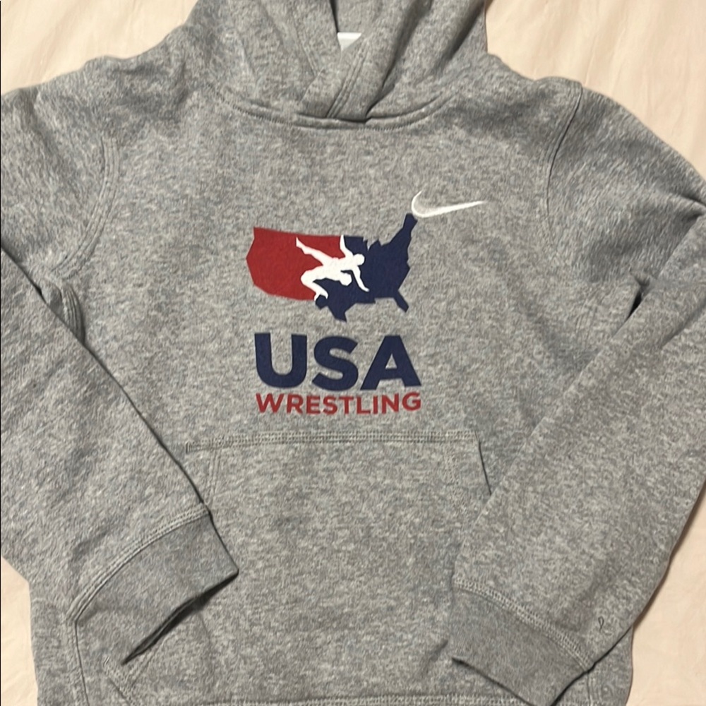 USA Wrestling Kids Gray Hoodie